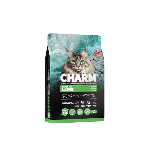 CHARM Protect10™ 超能精華無穀物草飼羊貓糧|包裝側面