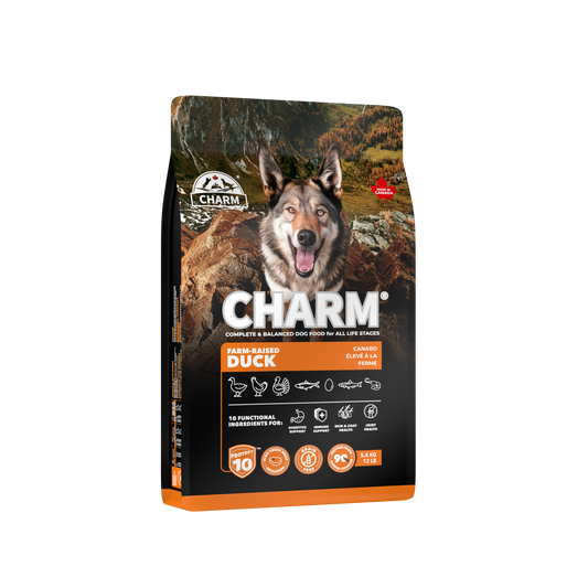 CHARM Protect10™ 超能精華無穀物農場鴨狗糧|包裝側面