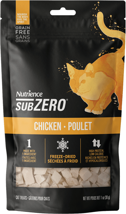 NUTRIENCE SubZero 鮮雞肉凍乾貓用小食｜正面包裝（容量以選項為準）