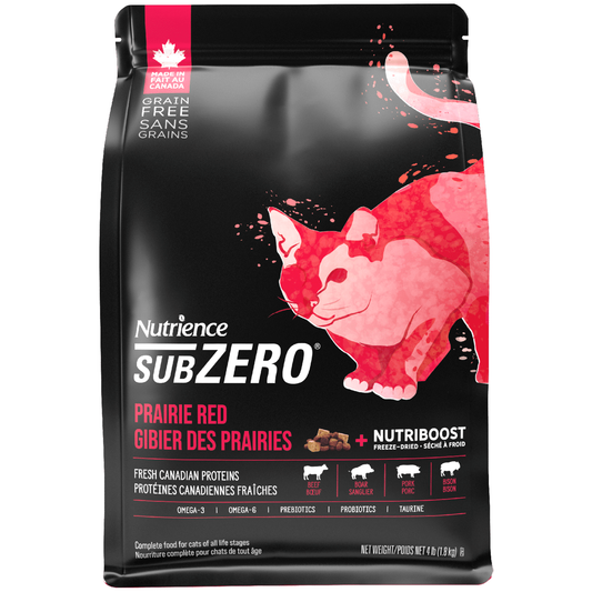 NUTRIENCE SubZero Prairie Red 鮮牛肝凍乾粒貓糧｜正面包裝（容量以選項為準）