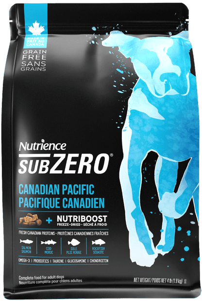 NUTRIENCE SubZero Canadian Pacific 魚肉凍乾粒狗糧｜正面包裝（容量以選項為準）